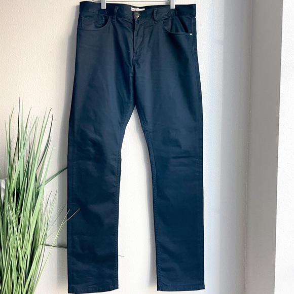 Celio Mens Original Straight Fit Pants in Blue - Picture 1 of 5